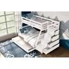 Ellington FM-BK611WH-BED+TR Twin/Full Bunk Bed image 2