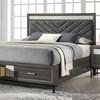 Voleta Queen Panel Bed with Storage (FM7212GY-Q-BED) image 1