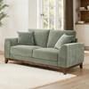 Watton Stationary Fabric Loveseat (FM64008GR-LV) image 1