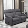 Bordeaux Reclining Fabric Loveseat with Console (9615-2-EA-25) image 3