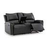 Causeuse inclinable Glossmore en cuir et aspect cuir avec console (PCU1170094C) image 1