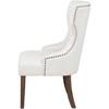 Baney 104507DOK Fabric Upholstered Dining Side Chair - Cream/Dark Oak image 5