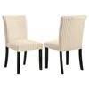 Dermott 106512CRM Set of 2 Upholstered Parson Dining Side Chair - Cream image 3