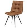 Aiken 110302SDL Set of 4 Faux Leather Upholstered Dining Side Chair - Saddle Brown image 1