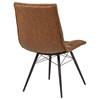 Aiken 110302SDL Set of 4 Faux Leather Upholstered Dining Side Chair - Saddle Brown image 3
