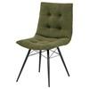Aiken 110332FRT Set of 4 Fabric Upholstered Dining Side Chair - Saddle Forest Green image 1