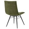 Aiken 110332FRT Set of 4 Fabric Upholstered Dining Side Chair - Saddle Forest Green image 3
