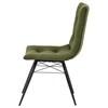 Aiken 110332FRT Set of 4 Fabric Upholstered Dining Side Chair - Saddle Forest Green image 4