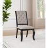 Phelps 121232 Set of 2 Upholstered Dining Side Chair - Tan Distressed Noir image 2