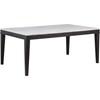 Averill 121291 72-inch Rectangular White Marble Top Dining Table - Coffee Bean image 1