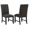 Berning 121702CHR Set of 2 Fabric Upholstered Parson Side Chair - Charcoal Grey image 1