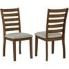 Atwood 121762 Wood Dining Side Chair Upholstered Seat - Warm Brown image 1