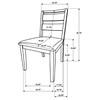 Duncan 193652 Set of 2 Ladder Back Dining Side Chair - Washed Oak image 12