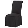 Shawna 193912BLK Set of 2 Upholstered Skirted Side Chair - Black image 1