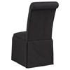 Shawna 193912BLK Set of 2 Upholstered Skirted Side Chair - Black image 3