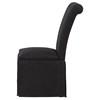 Shawna 193912BLK Set of 2 Upholstered Skirted Side Chair - Black image 4