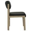 Kehoe 193922NAT Set of 2 Upholstered Dining Side Chair - Black/Natural Oak image 2