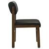 Kehoe 193922WAL Set of 2 Upholstered Dining Side Chair - Black/Walnut image 1