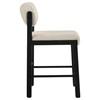 Kehoe 193939BLK Set of 2 Upholstered Counter Height Chair - Cream/Black image 3