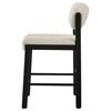 Kehoe 193939BLK Set of 2 Upholstered Counter Height Chair - Cream/Black image 5
