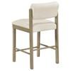 Kehoe 193939NAT Set of 2 Upholstered Counter Height Chair - Cream/Natural Oak image 3