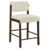Kehoe 193939WAL Set of 2 Upholstered Counter Height Chair - Cream/Walnut image 3