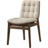 Redbridge 193952WAL Set of 2 Velvet Upholstered Side Chair - Cream/Walnut image 4