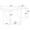 Decker 193958WAL 70-inch Rectangular Wood Counter Height Dining Table - Dark Walnut image 9