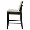 Redbridge 193959BLK Set of 2 Velvet Upholstered Counter Chair - Cream/Black image 2