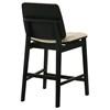 Redbridge 193959BLK Set of 2 Velvet Upholstered Counter Chair - Cream/Black image 3