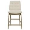 Redbridge 193959NAT Set of 2 Velvet Upholstered Counter Chair - Cream/Natural Oak image 5