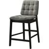 Redbridge 193969BLK Set of 2 Velvet Upholstered Counter Chair - Grey/Black image 5