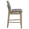 Redbridge 193969NAT Set of 2 Velvet Upholstered Counter Chair - Grey/Natural Oak image 5