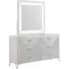 Cassia 215793M 6-drawer Dresser Cabinet with Mirror - White High Gloss image 1
