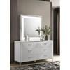 Cassia 215793M 6-drawer Dresser Cabinet with Mirror - White High Gloss image 2
