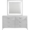 Cassia 215793M 6-drawer Dresser Cabinet with Mirror - White High Gloss image 3