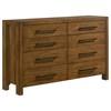 Adderley 215853 8-drawer Bedroom Dresser Cabinet - Warm Brown image 1