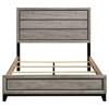 Valen 215911Q Wood Queen Panel Bed - Light Taupe image 2