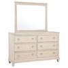 Pembroke 215923M 6-drawer Bedroom Dresser with Mirror - Washed Oak image 3