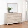Pembroke 215923M 6-drawer Bedroom Dresser with Mirror - Washed Oak image 7
