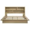Hendricks 222650KW California King Bookcase Headboard Platform Bed - Light Oak image 2