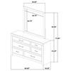 Hendricks 222653M 6-drawer Bedroom Dresser and Mirror - Light Oak image 13