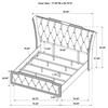 Lorient 222661KE Eastern King LED Upholstered Bed - Ivory/Camel image 9