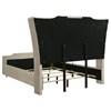 Lorient 222661Q Queen LED Upholstered Wingback Bed - Ivory/Camel image 1