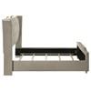Lorient 222661Q Queen LED Upholstered Wingback Bed - Ivory/Camel image 3