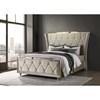 Lorient 222661Q Queen LED Upholstered Wingback Bed - Ivory/Camel image 4