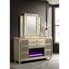 Lorient 222663FBM 8-drawer LED Flame Box Dresser and Mirror - Ivory Camel image 2