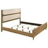 Bennett 222901KW 78-inch California King Upholstered Panel Bed - Cream/Light Oak image 2