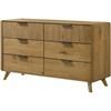 Bennett 222903 6-drawer Bedroom Dresser Cabinet - Light Oak image 4