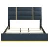 Ines 223091NVYKE 56-inch Fabric Upholstered Eastern King Panel Bed - Navy image 2